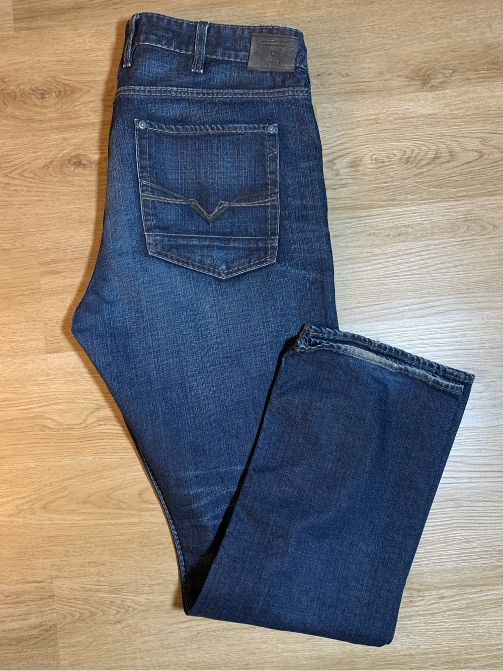 Mens Guess Straight Leg Jeans Huntington Regular Straight 40 X 32 Casual Denim